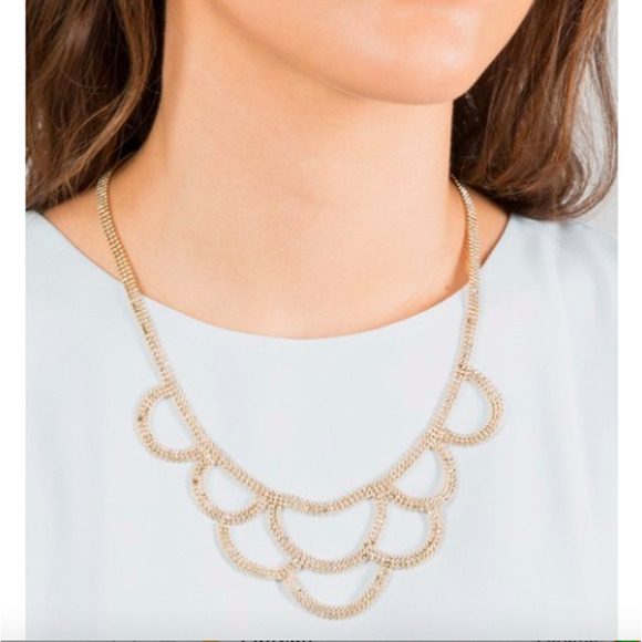 Octavia & CO. Tiered Statement Necklace NWOT gold - Picture 2 of 3